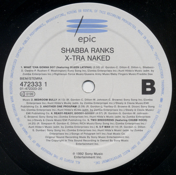 Shabba Ranks : X-Tra Naked (LP, Album)