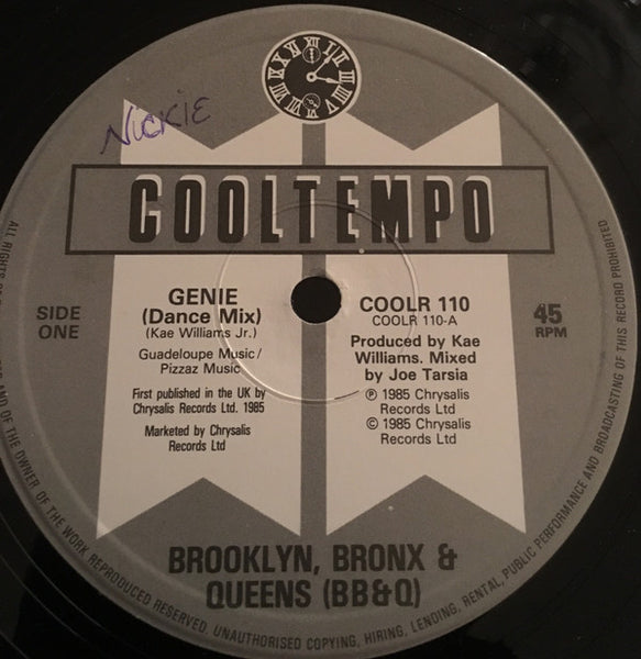 Brooklyn, Bronx & Queens* Featuring Curtis Hairston : Genie (Dance Mix) / On The Shelf (12")