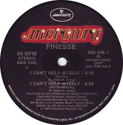 Finesse (5) : I Can't Help Myself (12", Promo)