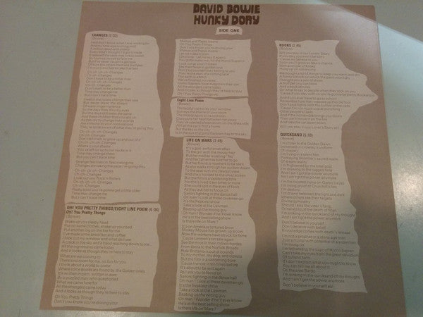 David Bowie : Hunky Dory (LP, Album)