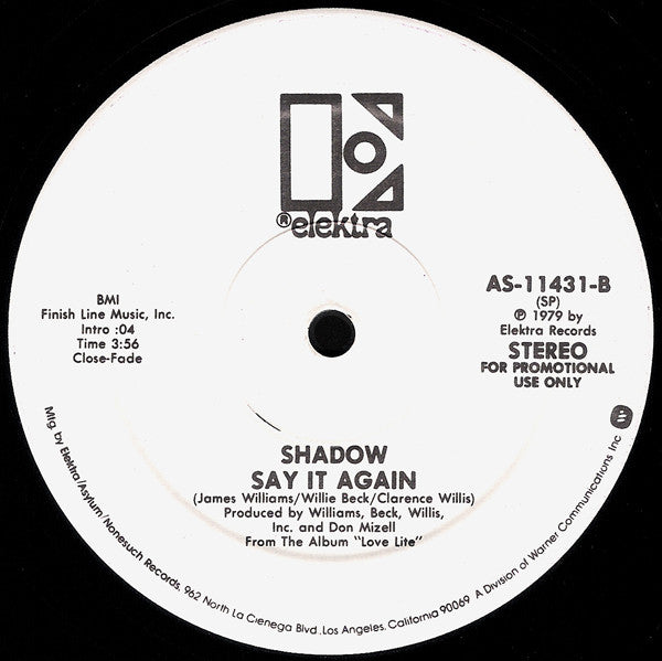 Shadow (21) : I Need Love (12", Promo)