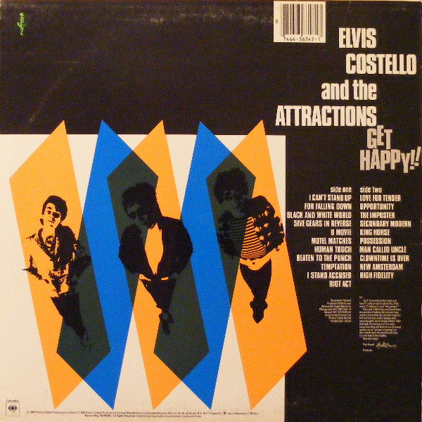 Elvis Costello And The Attractions* : Get Happy!! (LP, Album)