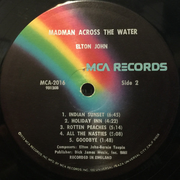 Elton John : Madman Across The Water (LP, Album, RE, Glo)