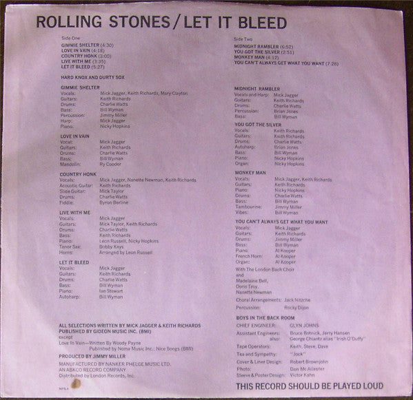 Rolling Stones* : Let It Bleed (LP, Album)