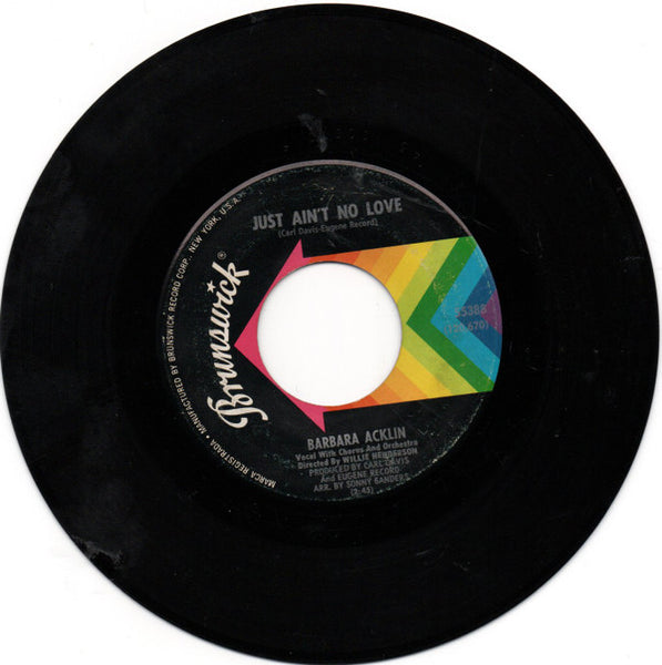 Barbara Acklin : Just Ain't No Love / Please Sunrise, Please (7", Single)