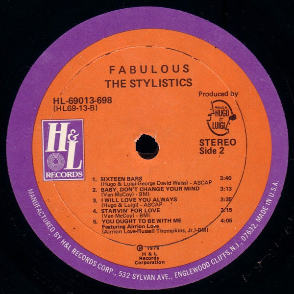 The Stylistics : Fabulous (LP, Album, She)