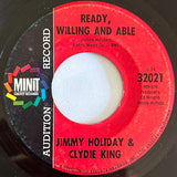 Jimmy Holiday & Clydie King : Ready, Willing And Able (7", Single, Mono, Promo, Rai)