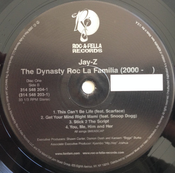 Jay-Z : The Dynasty Roc La Familia (2000- ) (2xLP, Album)