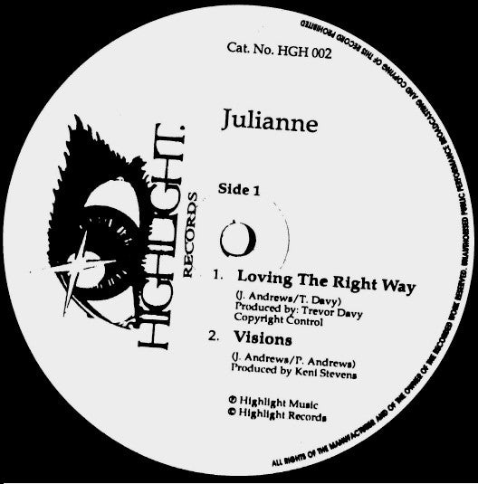 Julianne : Loving The Right Way (12", MiniAlbum, EP)