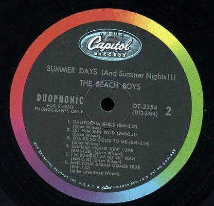 The Beach Boys : Summer Days (And Summer Nights!!) (LP, Album, Duo)