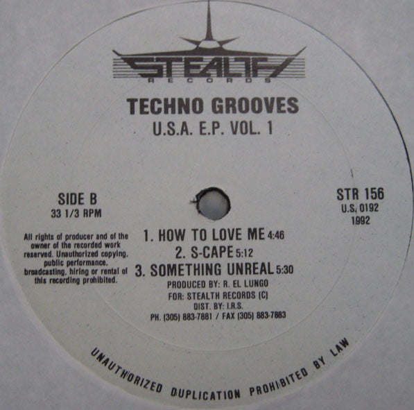 Techno Grooves : U.S.A. E.P. VOL. 1 (12", EP)