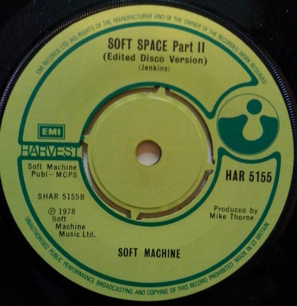 Soft Machine : Soft Space (7", Single)