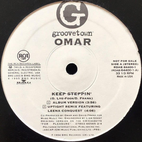 Omar : Keep Steppin' (12", Promo)