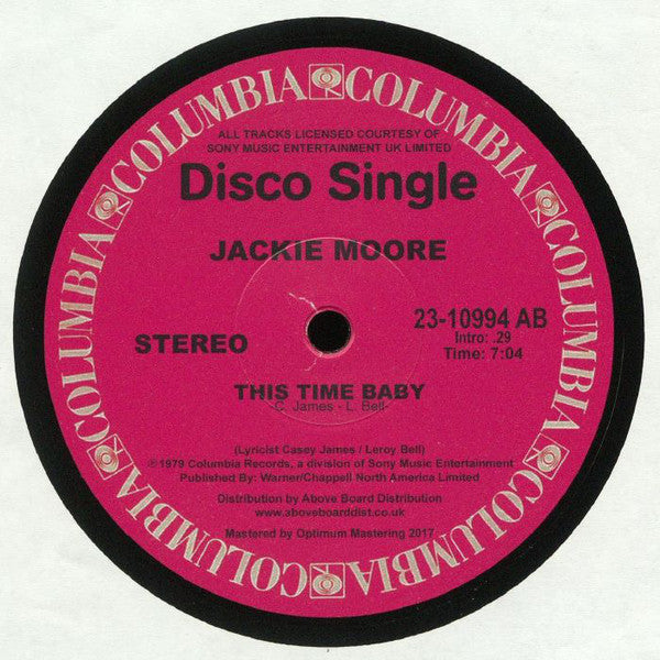 Jackie Moore : This Time Baby (12", RE, RM)