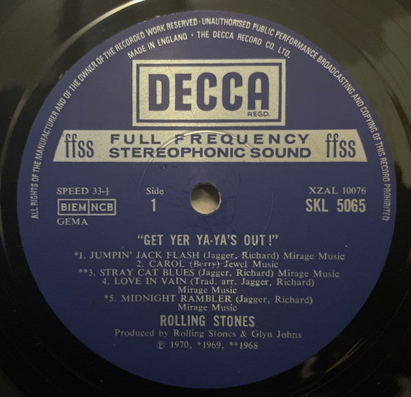 The Rolling Stones : Get Yer Ya-Ya's Out! (The Rolling Stones In Concert) (LP, Album)