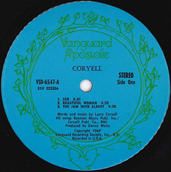 Larry Coryell : Coryell (LP, Album)