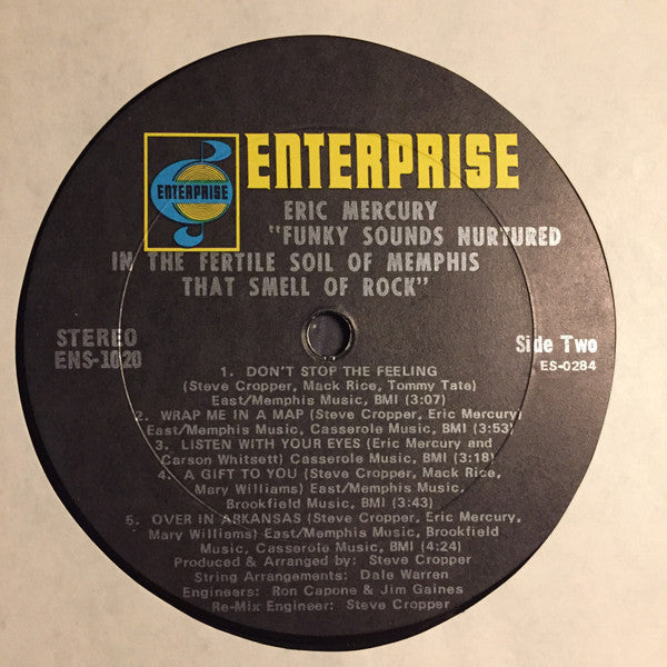 Eric Mercury : Funky Sounds Nurtured In The Fertile Soil Of Memphis That Smell Of Rock (LP, Album)