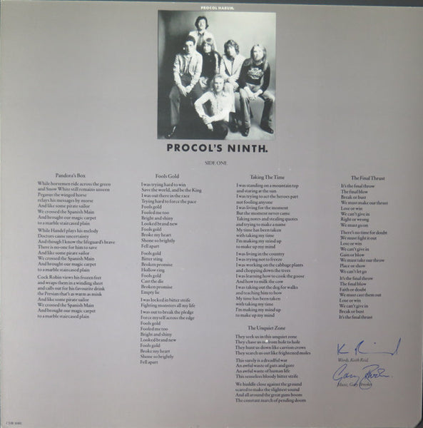 Procol Harum : Procol's Ninth (LP, Album)