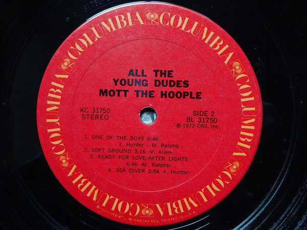 Mott The Hoople : All The Young Dudes (LP, Album, Pit)