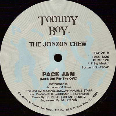 The Jonzun Crew : Pack Jam (Look Out For The OVC) (12")