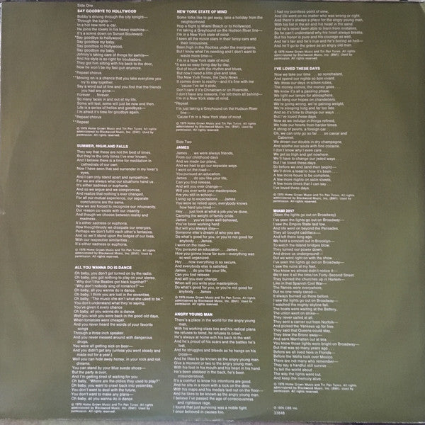 Billy Joel : Turnstiles (LP, Album, Ter)