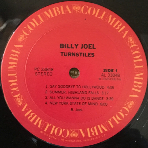 Billy Joel : Turnstiles (LP, Album, Ter)