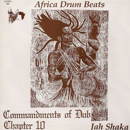 Jah Shaka : Africa Drum Beats: Commandments of Dub Chapter 10 (LP, Album, RP)