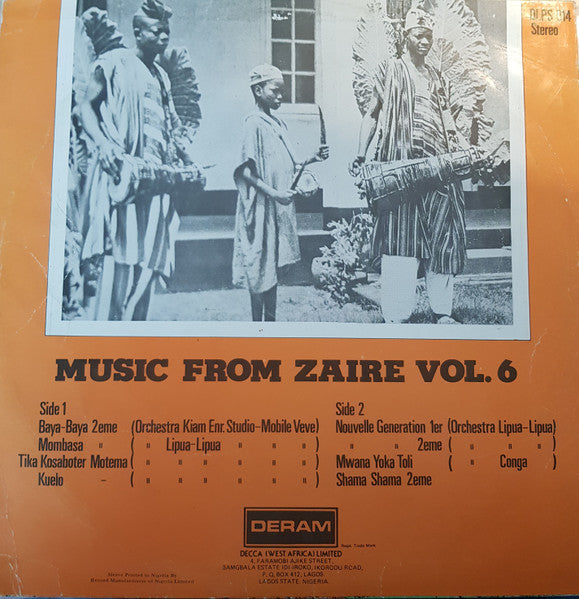 Various : Music From Zaire Vol. 6 (LP, Comp)