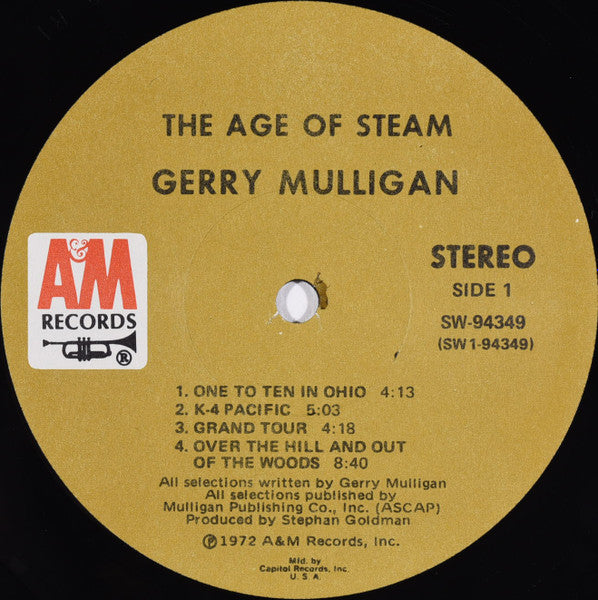 Gerry Mulligan : The Age Of Steam (LP, Album, Club, Cap)