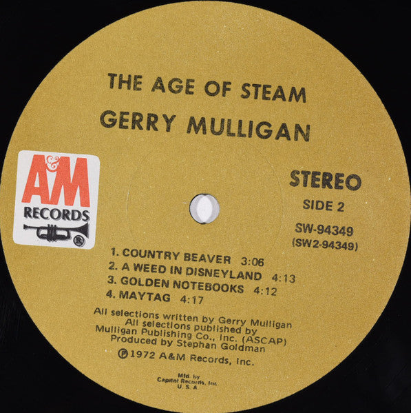 Gerry Mulligan : The Age Of Steam (LP, Album, Club, Cap)