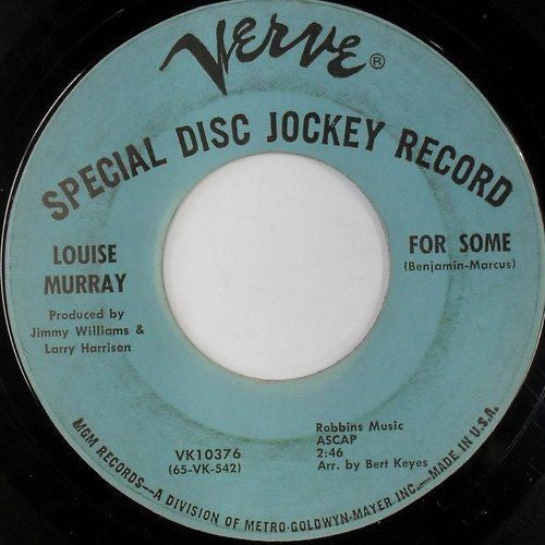 Louise Murray : For Some / The Love I Give (7", Single, Promo)