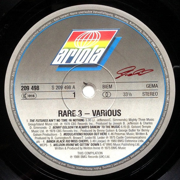 Various : Rare 3 (LP, Comp)