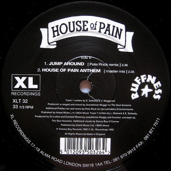 House Of Pain : Jump Around (12", Single)