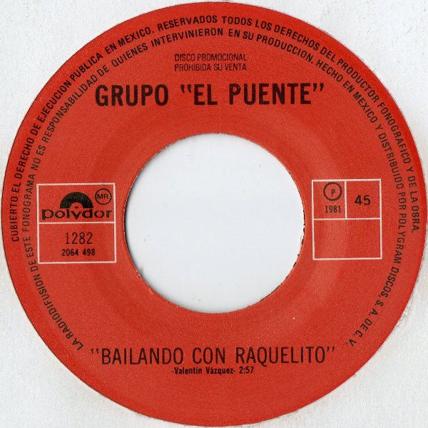 Grupo "El Puente"* : Solo Un Recuerdo (7", Single, Promo)