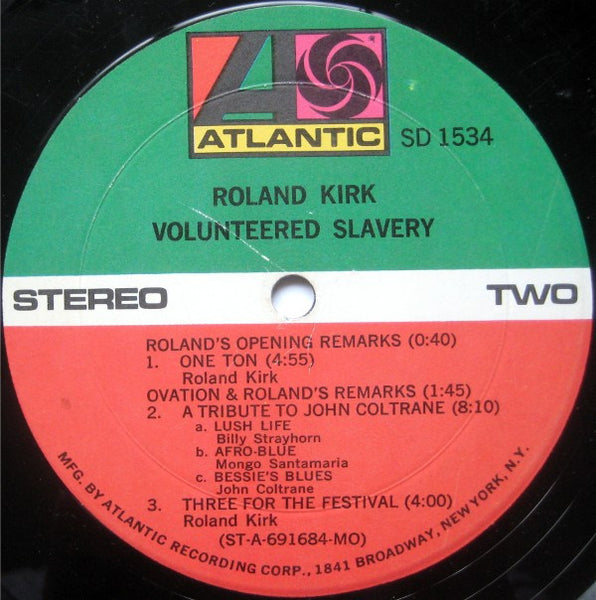 Roland Kirk : Volunteered Slavery (LP, Album, Mon)