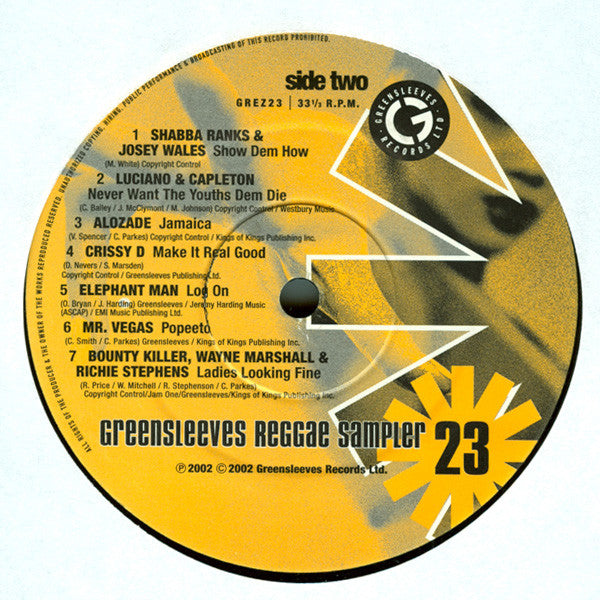 Various : Greensleeves Reggae Sampler 23 (LP, Comp)