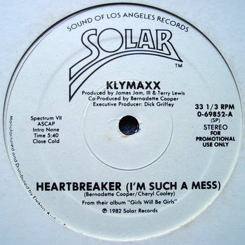 Klymaxx : Heartbreaker (I'm Such A Mess) (12", Promo)