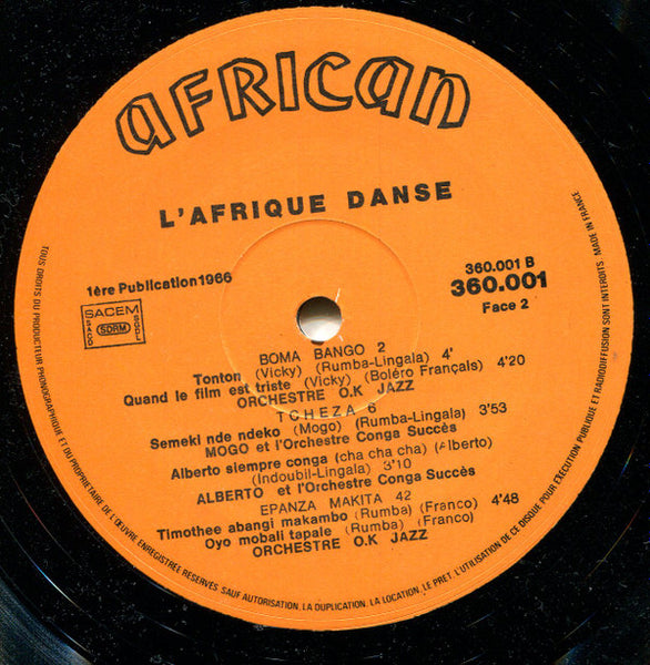 Various : L'Afrique Danse (LP, Comp, Mono, RE)