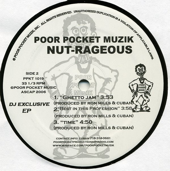 Nut-rageous : Nut-rageous Dj Exclusive E.P. (12", EP)