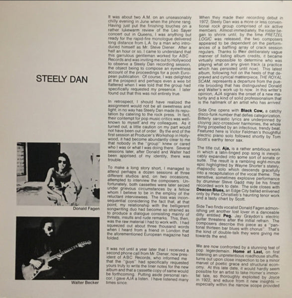 Steely Dan : Aja (LP, Album, Gat)