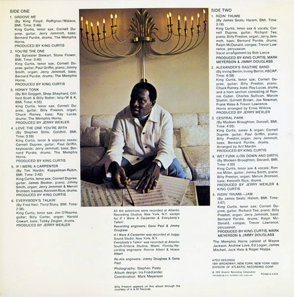 King Curtis : Everybody's Talkin' (LP, Album, PRC)