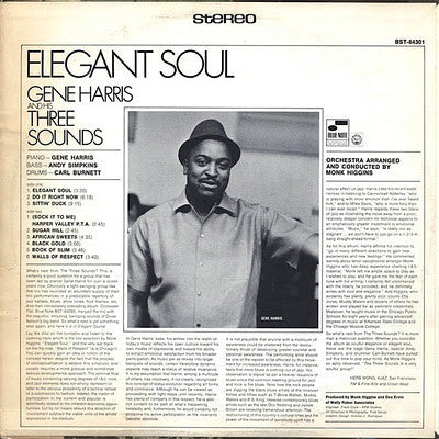 Gene Harris And His Three Sounds* : Elegant Soul (LP, Album)