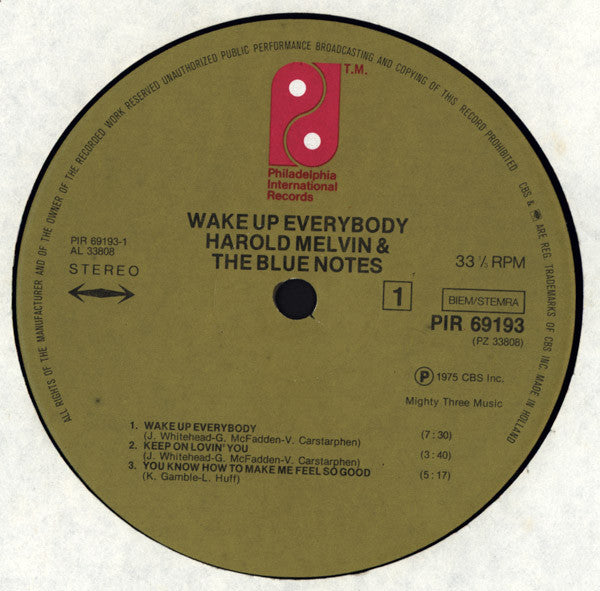 Harold Melvin & The Blue Notes* : Wake Up Everybody (LP, Album)