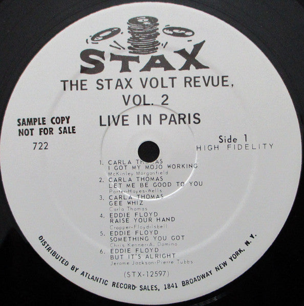 Various : The Stax / Volt Revue Volume 2  Live In Paris (LP, Album, Mono, Promo)