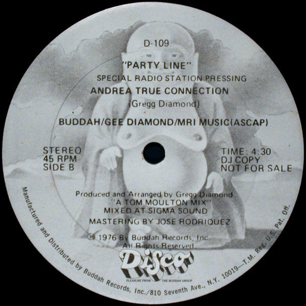 Andrea True Connection : Party Line (12", Promo)