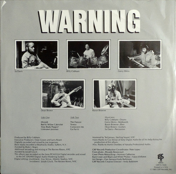 Billy Cobham : Warning (LP, Album)