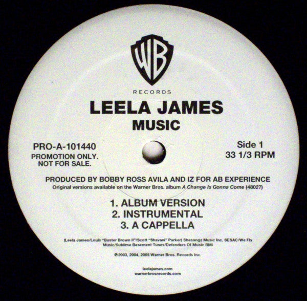 Leela James : Music (12", Promo)