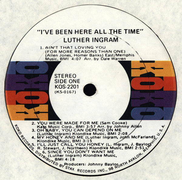 Luther Ingram : I've Been Here All The Time (LP)