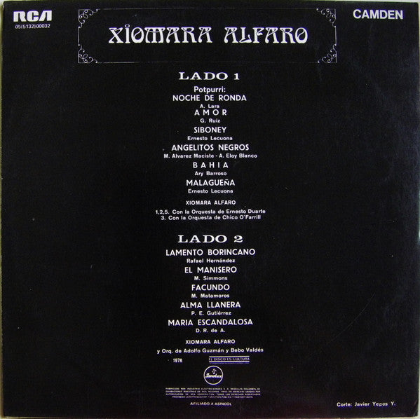 Xiomara Alfaro : Xiomara Alfaro (LP, Comp)