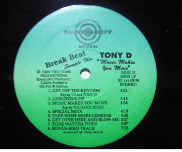 Tony D : Music Makes You Move (LP, Album)